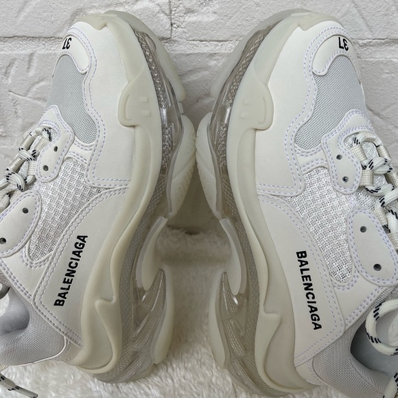 Balenciaga Triple S Platform Eggshell Sneakers Size 37 - Picture 6 of 15